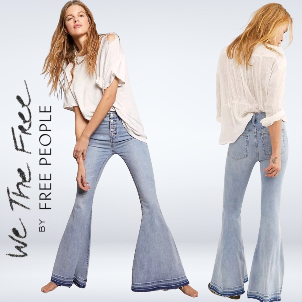 We The Free Light Blue Flare Jeans